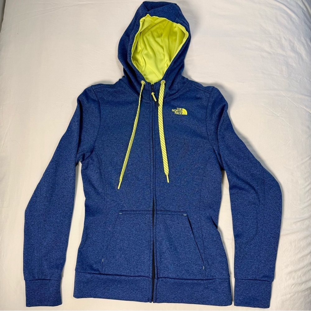 The North Face Women’s Blue Yellow Hooded Fill Zip Jacket | S
